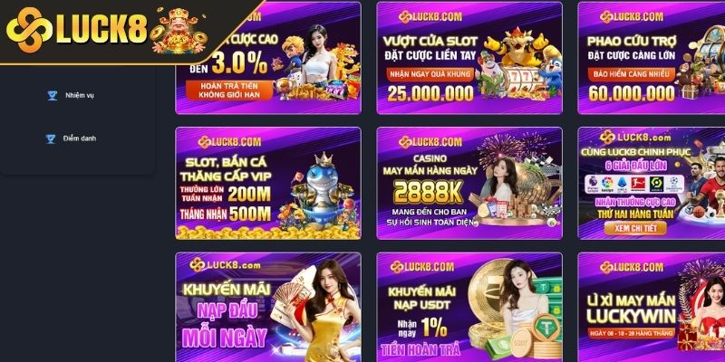 Điều kiện nhận khuyến mãi hoàn trả Luck8