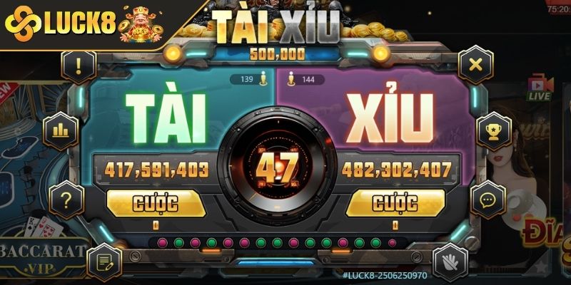 Hướng dẫn tham gia game Tài xỉu Luck8